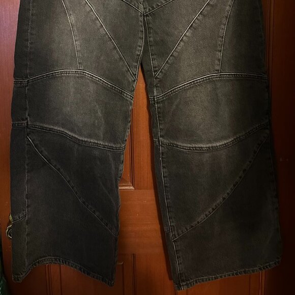 NWT Free People We the Free Unknown Reasons Mid Rise Moto Straight Jeans size 27 - Picture 7 of 9